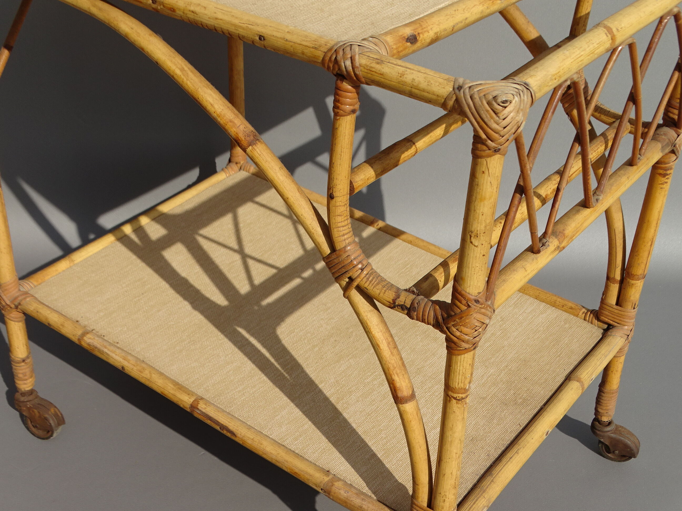 Trolling trolley served in rattan