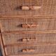 Vintage rattan chest of drawers circa 70s