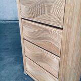 Vintage Rattan High Chest of Drawers, 1980s