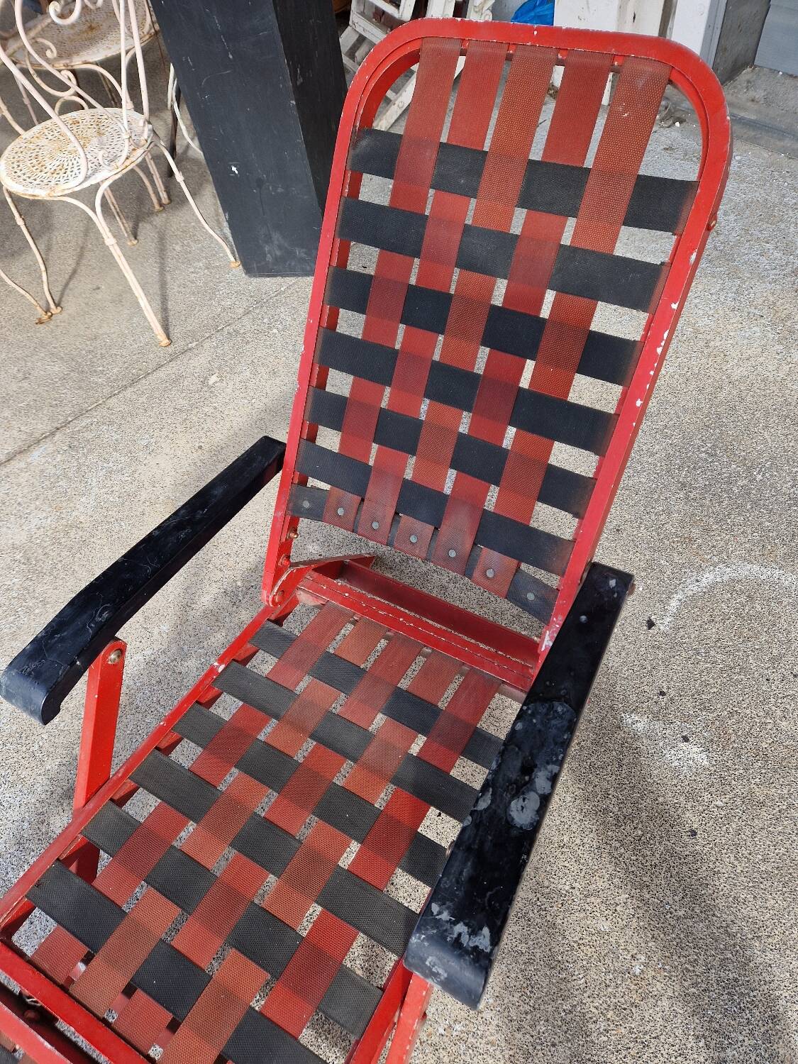 Deck chair from the deck of the liner France
