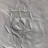 Embroidered linen tablecloth