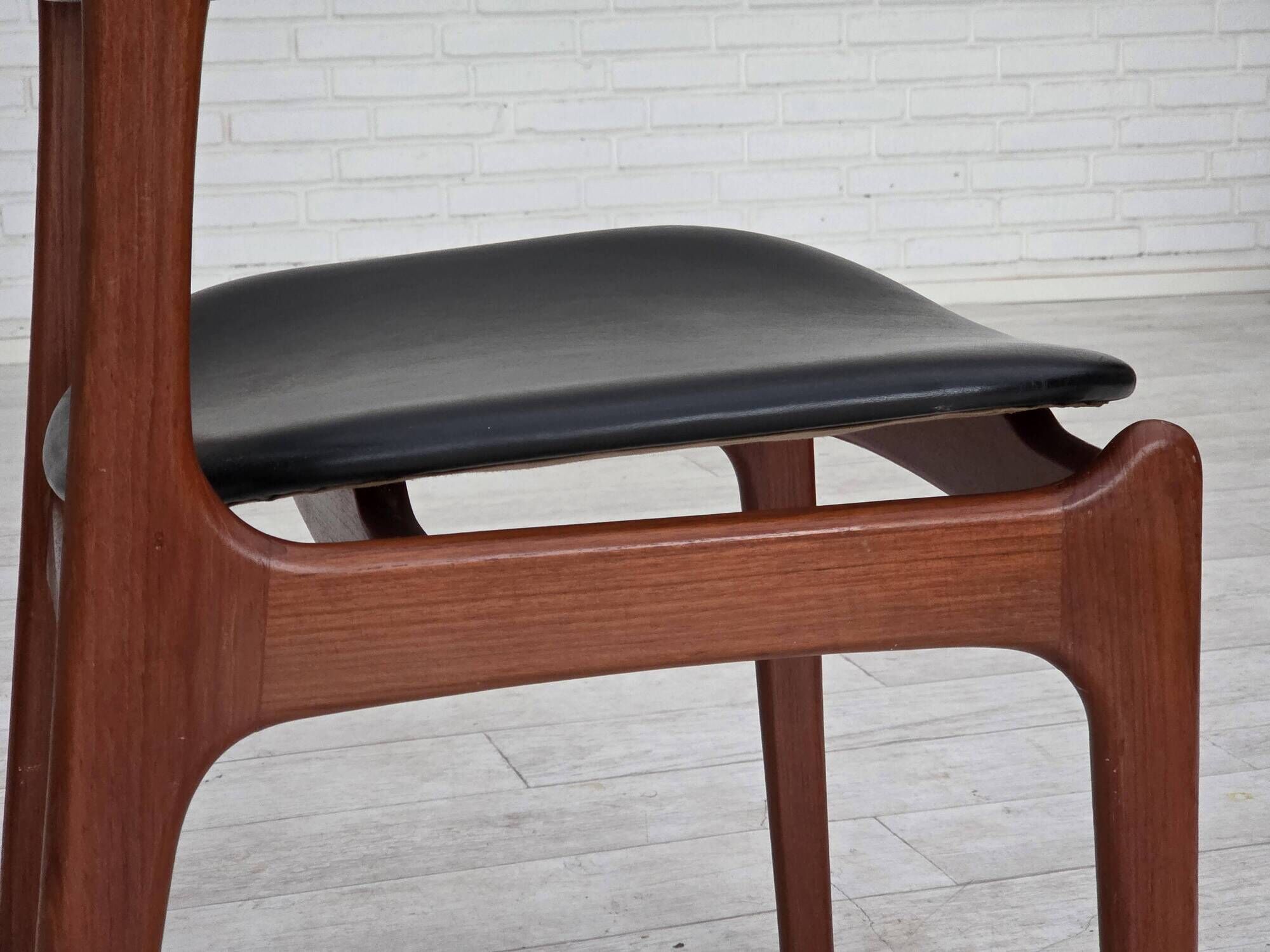 1960s, Danish design by Erik Buch, model 49, pair of chairs, teak wood.