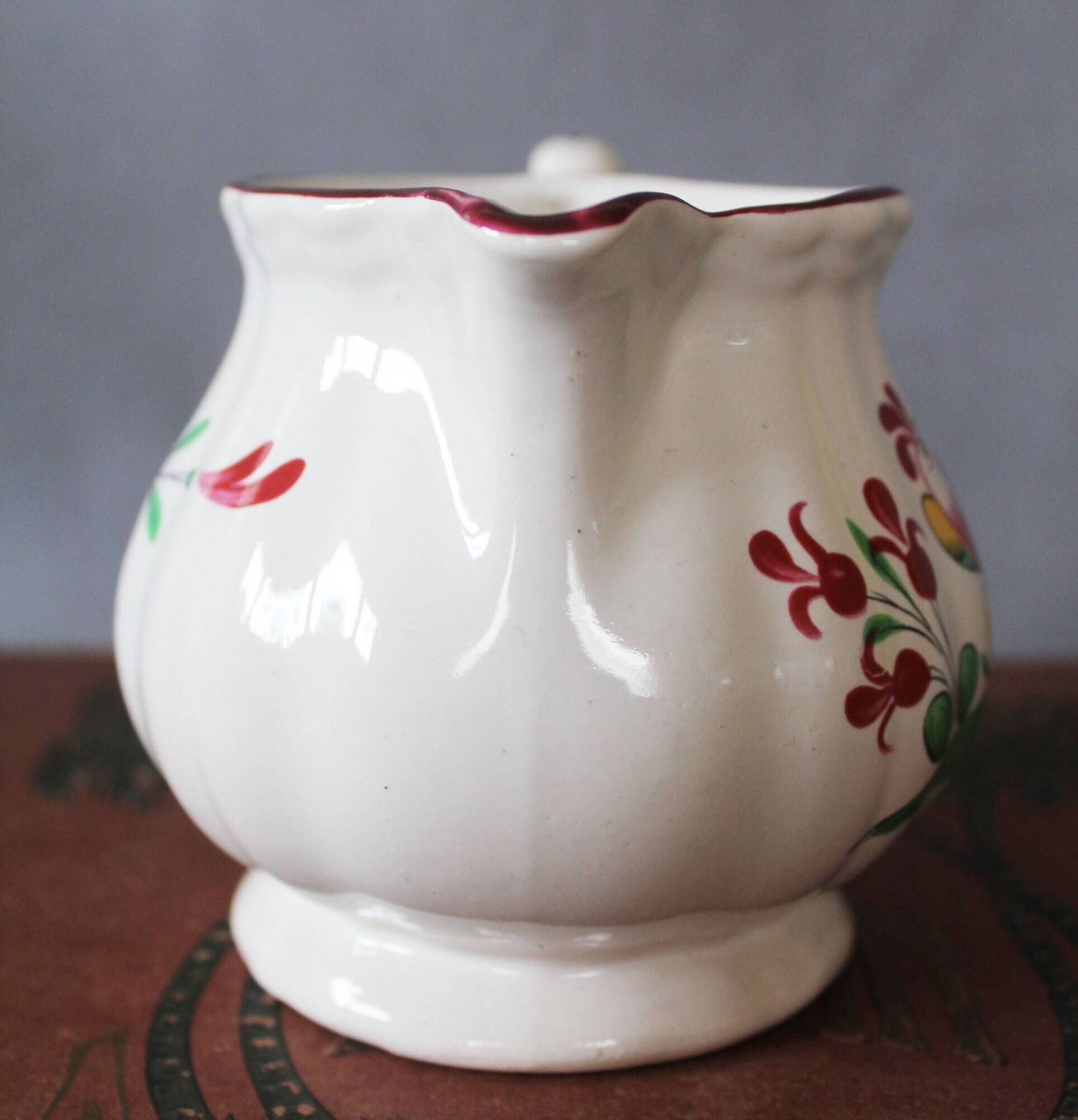 Large vintage ceramic milk jug, Saint Clément France, Le Coq motif