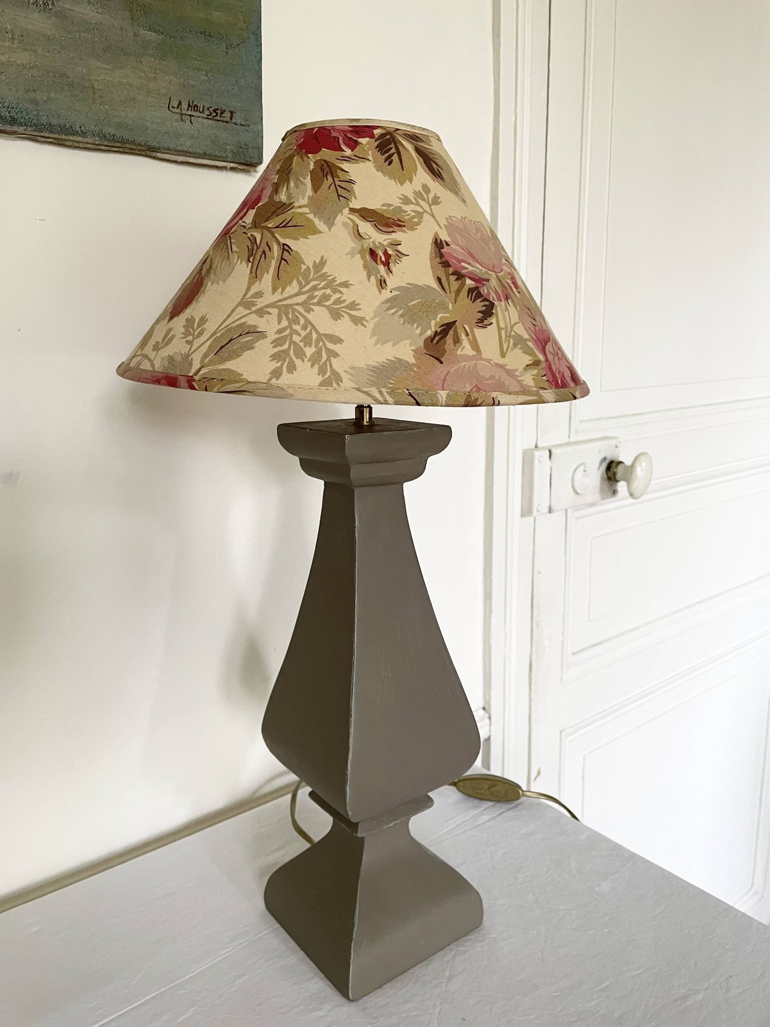 Lampe bois tourné