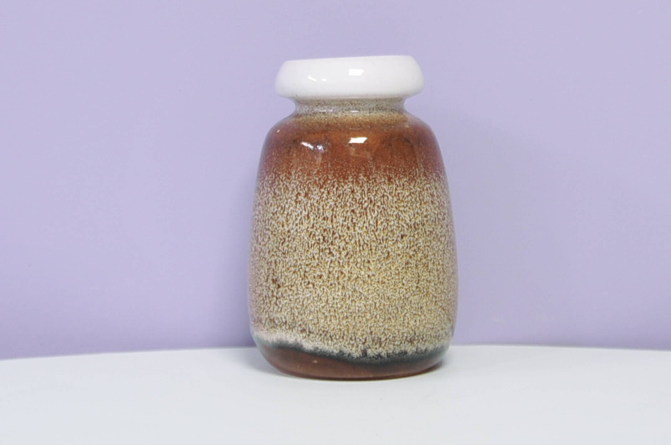 Brown speckled West Germany vase