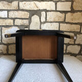 Vintage black and brass bedside table - 1950s style