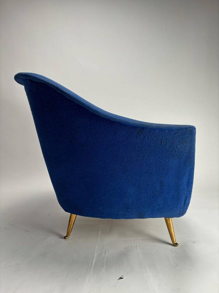 Set of Mid-Century Italian Armchairs attributed to ISA, 1950s