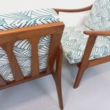 Pair of vintage Scandinavian Arne Wahl Iversen armchairs for Komfort teak