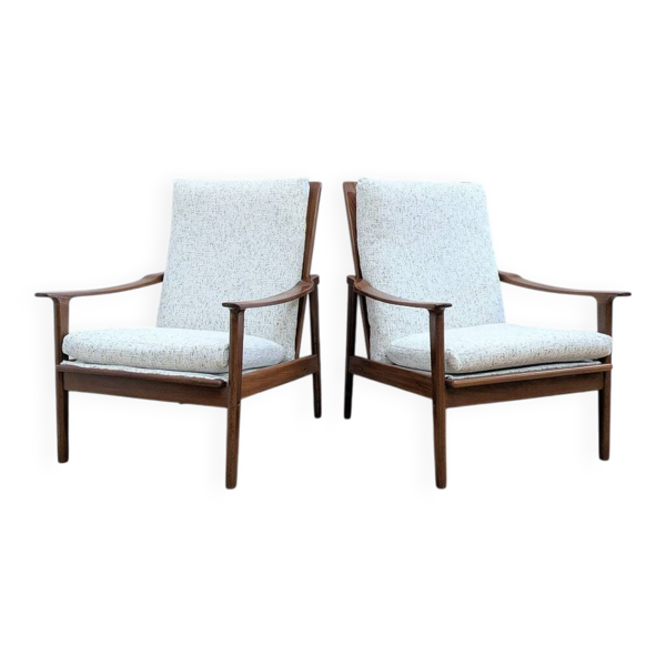 2 fauteuils scandinaves retapissés