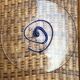8 vintage blown glass plates with swirl decoration