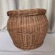 Rattan storage pouffe from the 60s-70s.
