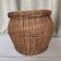 Rattan storage pouffe from the 60s-70s.