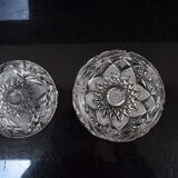 Sugary bowl,cut crystal glass,bohemia in the 1960's.