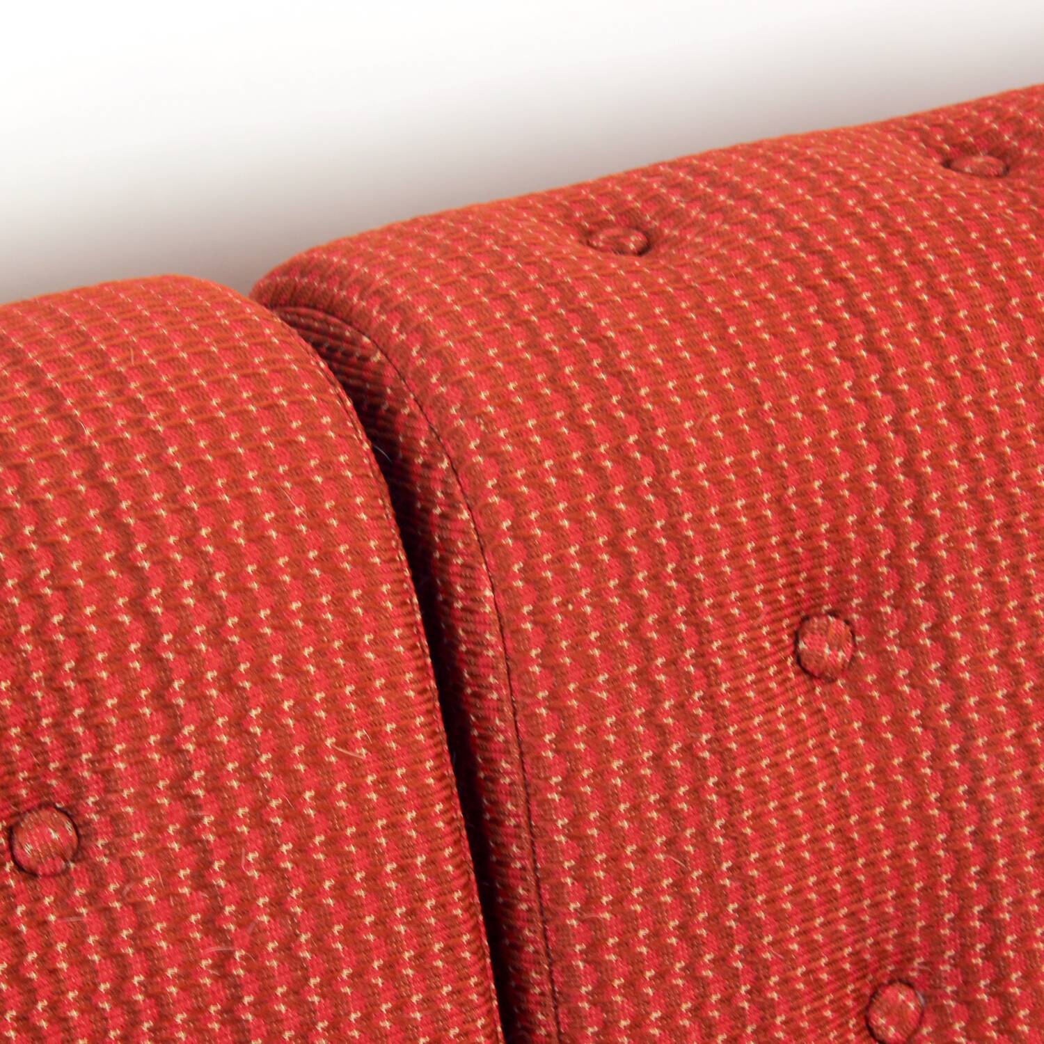 Space Age Modular Curved Sofa In Original Red Fabric, Tatra 1970s