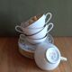 Ensemble service à café 5 tasses et sous tasses Porcelaine de Luxe ADP France