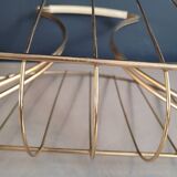Vintage gold metal magazine rack