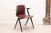 Chaise Galvanitas S22 accoudoirs acajou et noir