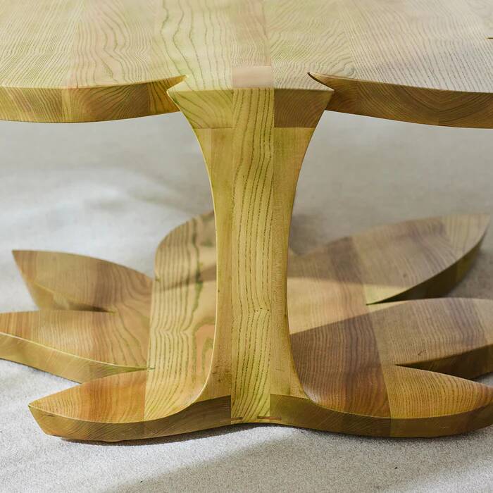 Unique handmade ash coffee table – by Tamás Fecske 2020s