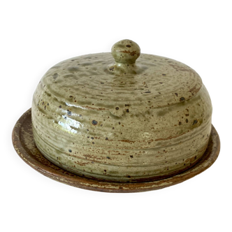 Dish and lid Enamelled stoneware