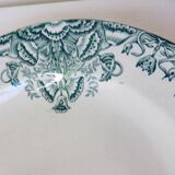 Plat rond A.Lebacqz et M.Bouchart motif Floral