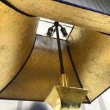 Lampe en laiton avec abat-jour pagode sur mesure