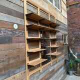 Early 20th century bar set in solid elm
