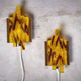 Mid-Century Crystal Glass Wall Lights, Denmark, Set of 2