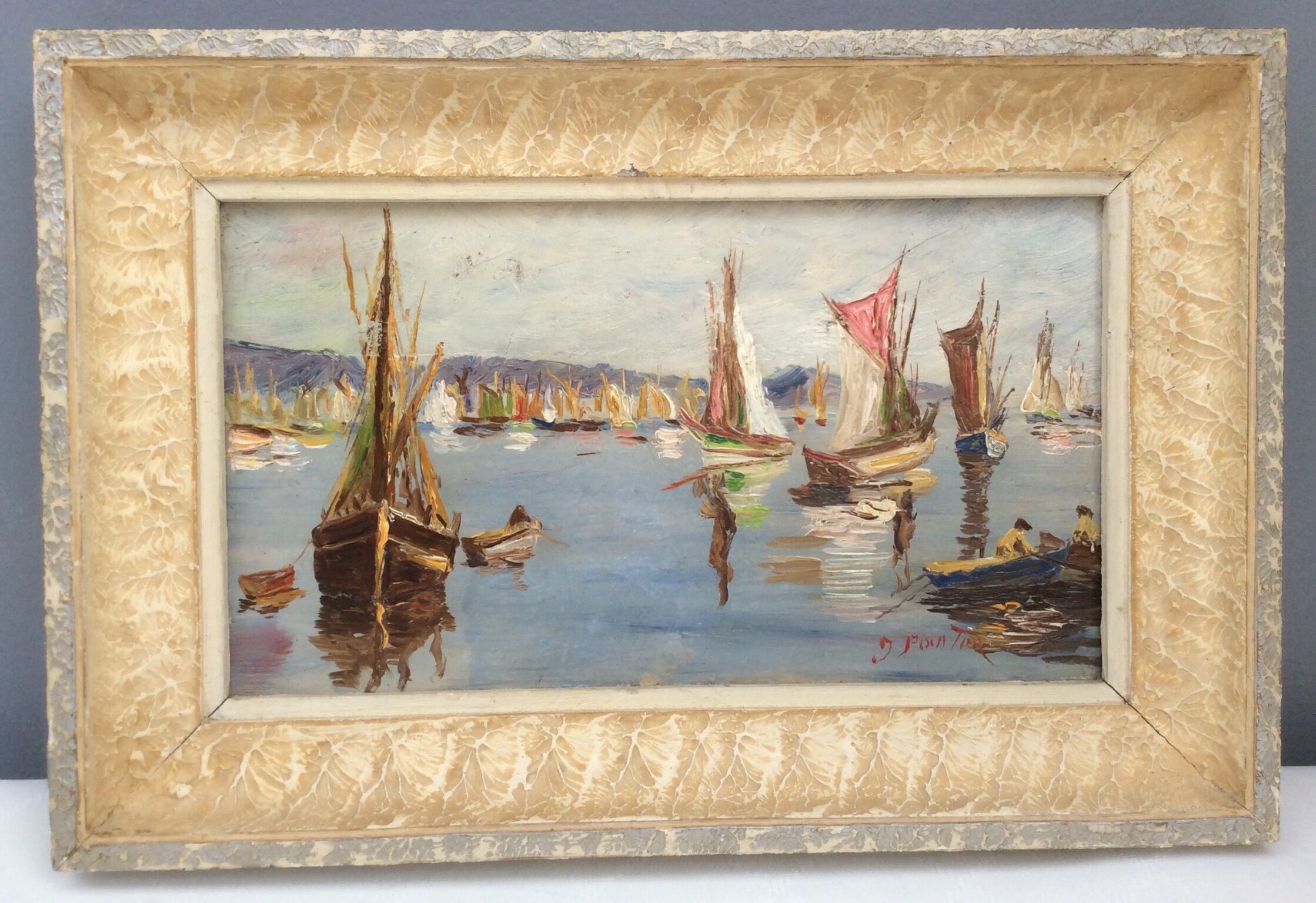 Tableau huile sur panneau signé