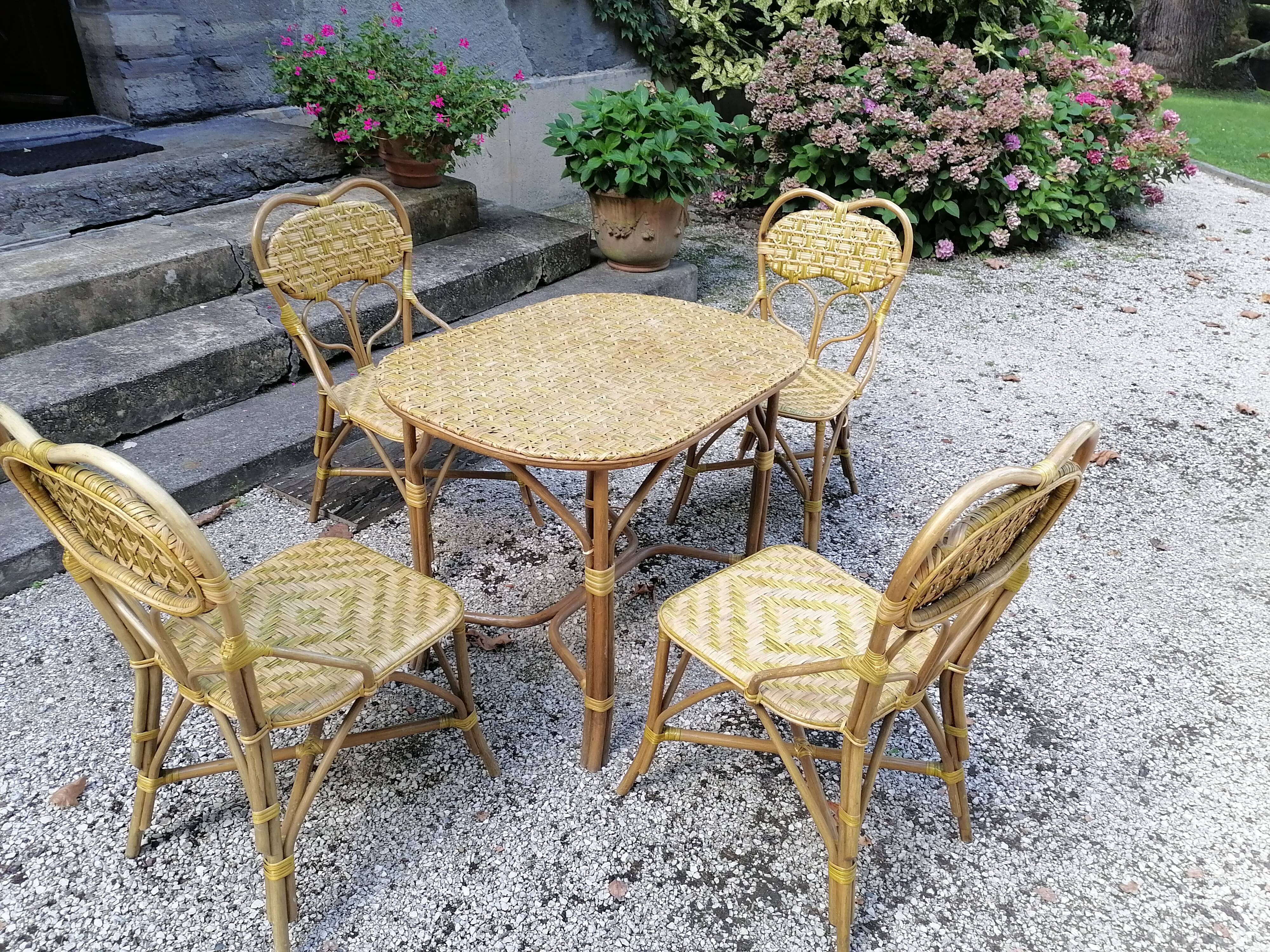 Rattan garden furniture 1960