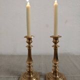 Pair of 19th century bronze candlesticks