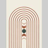 Set of 4 geometric arts with minimalist elements. Art printed on high quality paper