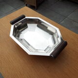 Art deco style stainless steel dish