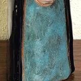 Virgin child statuette glazed terracotta