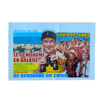 Affiche cinéma originale "Le Gendarme en balade" Louis de Funes 1970