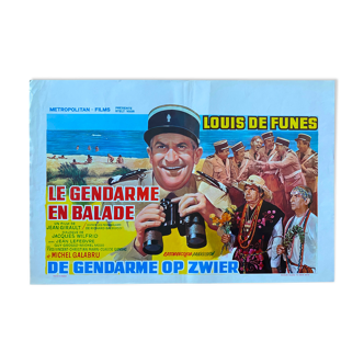 Original movie poster "Le Gendarme en balade" Louis de Funes 1970