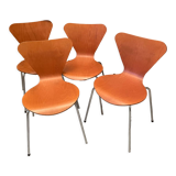 Chaises de cuisine en multipli courbé et inox