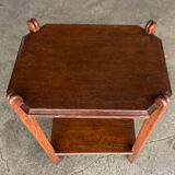 Wooden pedestal bedside table