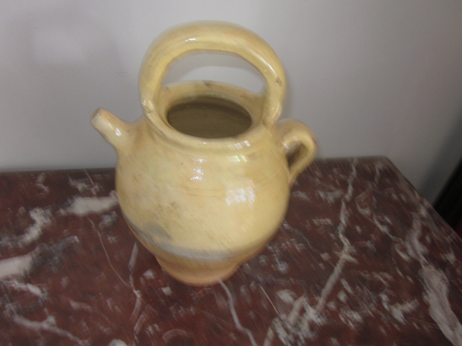 Old glazed sandstone pot