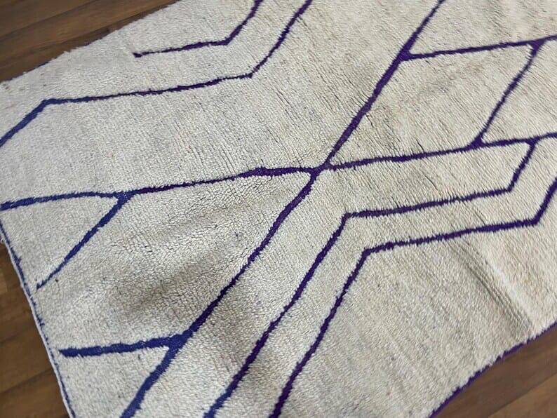 Tapis en laine pure fait main traditionnelle taille 150 x 250 cm