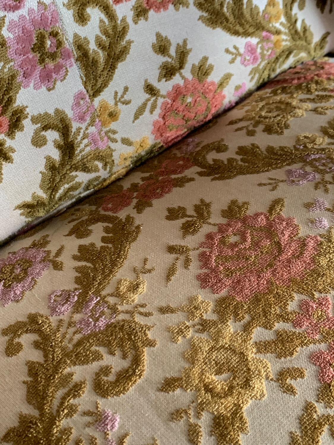 Vintage armchair floral fabric