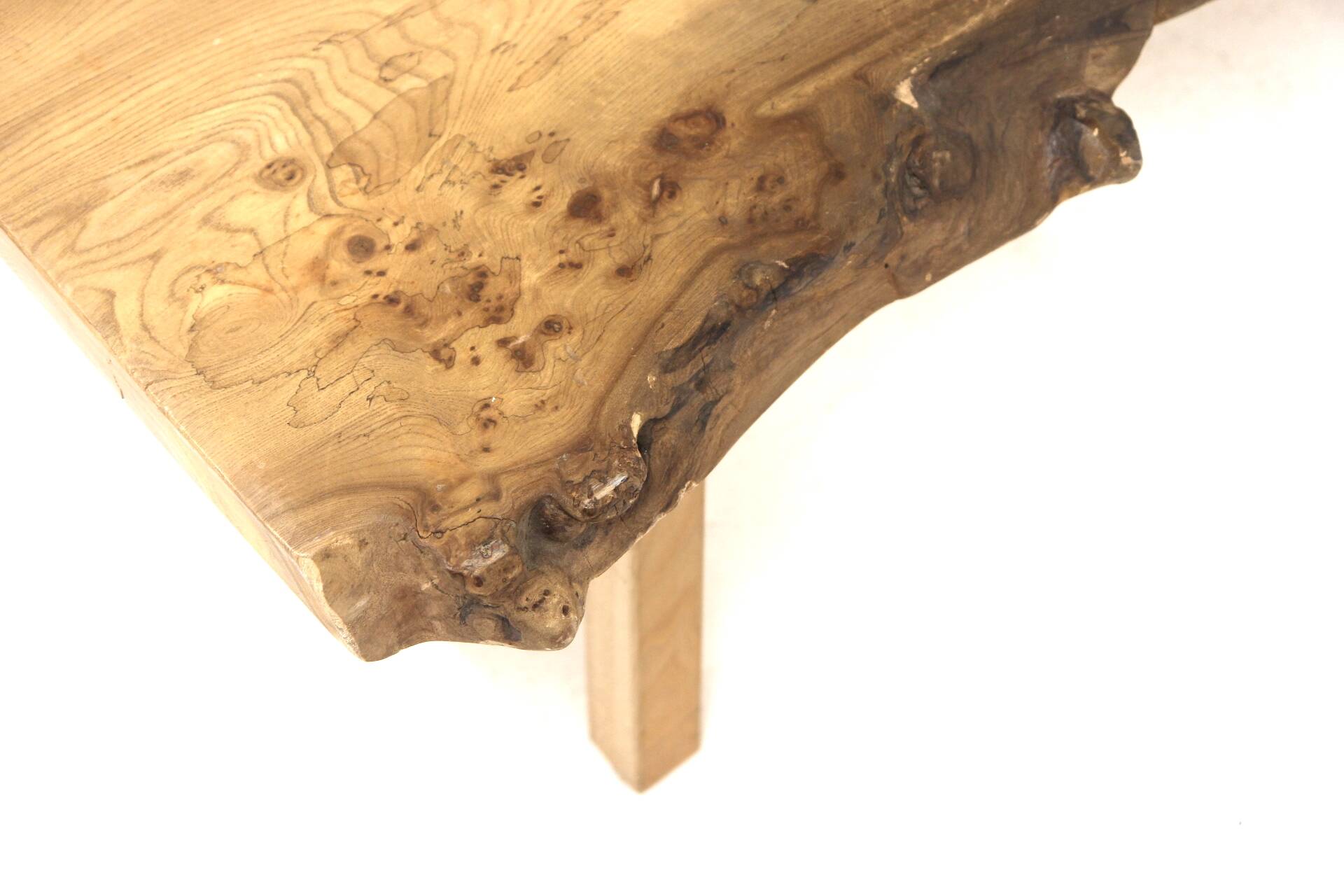 Scandinavian elm coffee table, Sweden, 1970