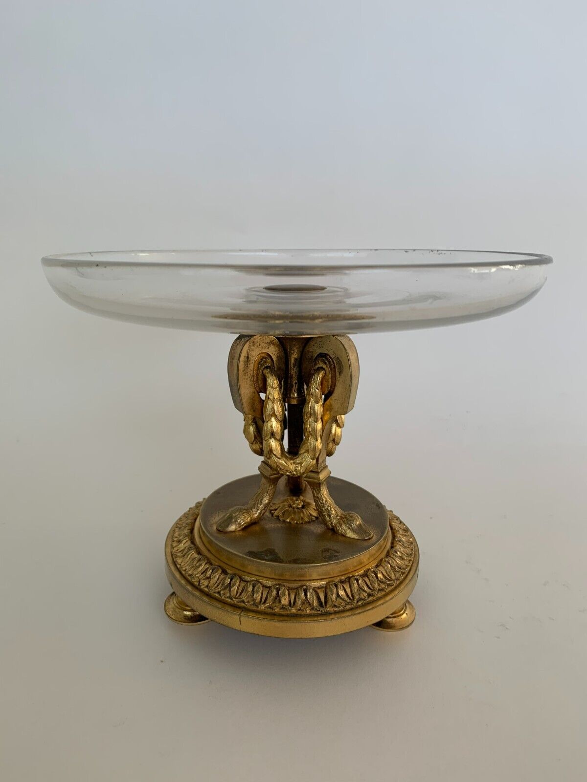 Napoleon iii table cup in bronze and fine nineteenth gilded glass
