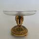 Coupe de table napoleon III en bronze et verre fin XIXe dorure