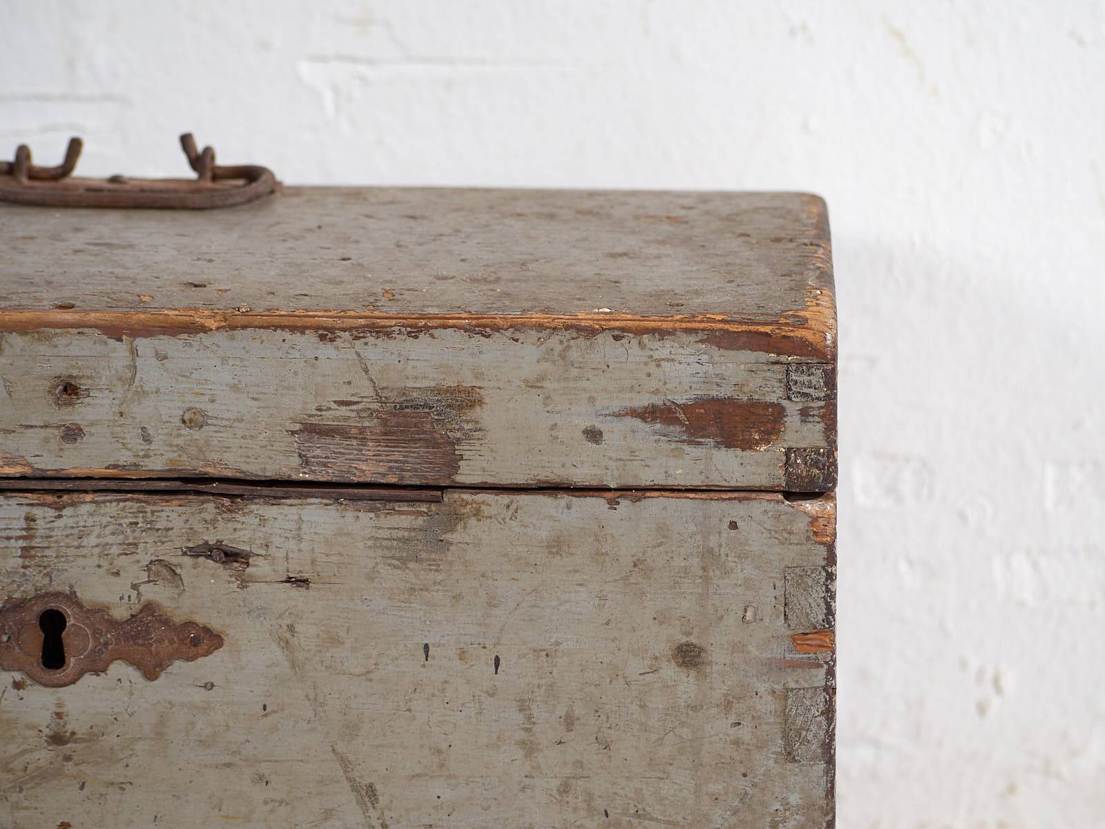 Small antique grey chest (c.1900) #69