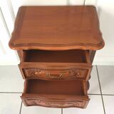 2 tables de chevet style Louis XV tiroirs et pieds cabrioles, 1960
