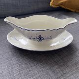 Villeroy and Boch blue floral porcelain gravy boat