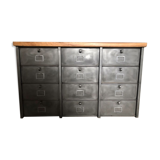 Industrial furniture 12 valves Strafor metal wood
