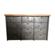 Meuble industriel 12 clapets Strafor métal bois