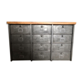 Industrial furniture 12 valves Strafor metal wood