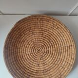Ethnic plateau in woven palm leaf